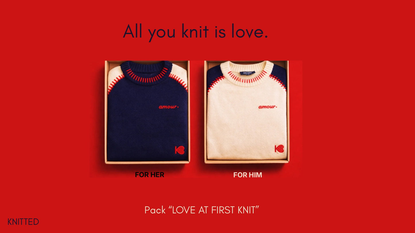 Pack "LOVE AT FIRST KNIT"